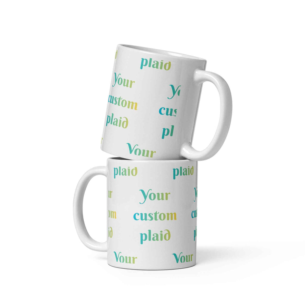 Ceramic Mug Your Own Birthday Plaid 11 oz - Scottish Squares