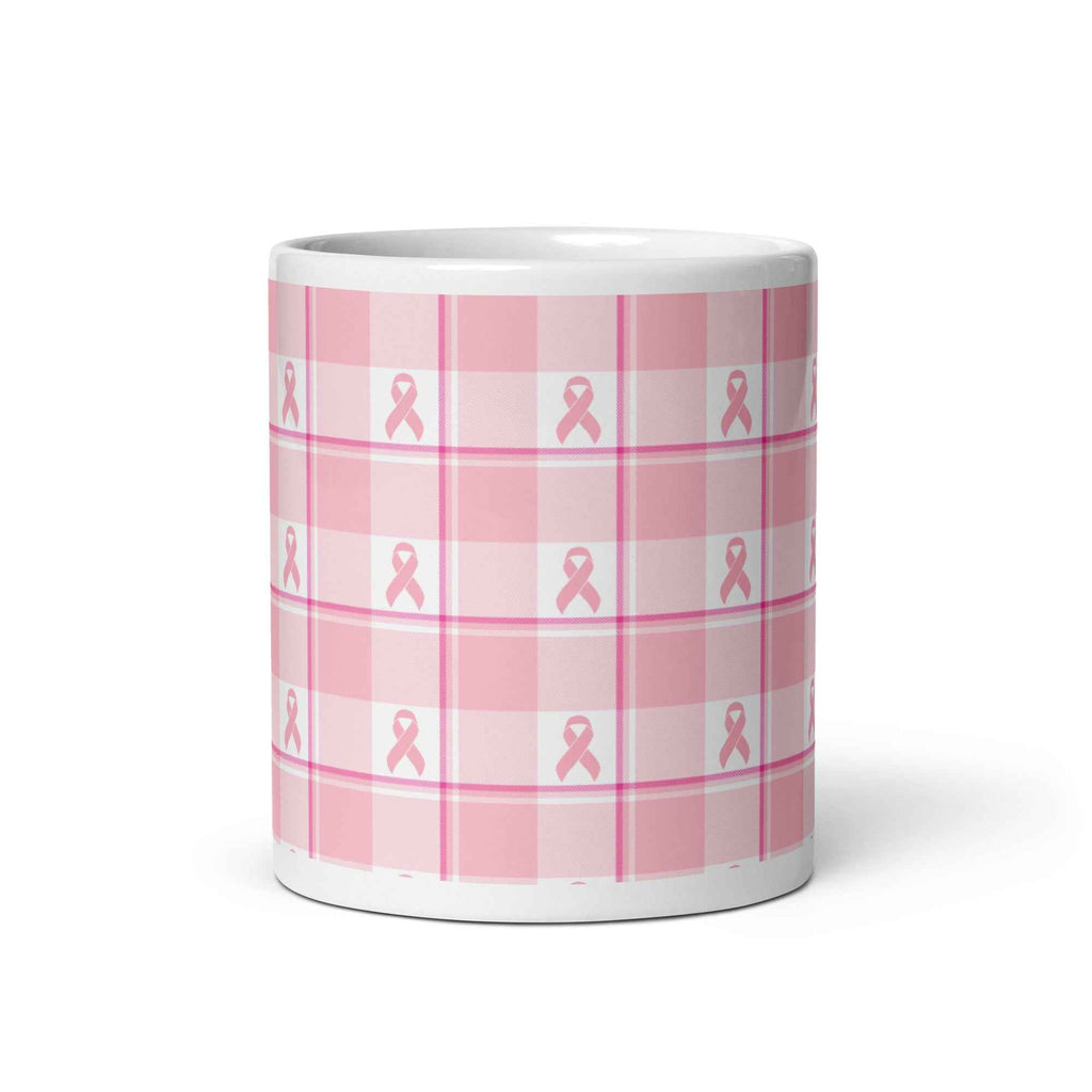Ceramic Mug Breast Cancer Awareness Plaid - Scottish Squares