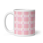 Ceramic Mug Breast Cancer Awareness Plaid - Scottish Squares