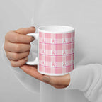 Ceramic Mug Breast Cancer Awareness Plaid - Scottish Squares