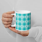 Ceramic Mug Ovarian Cancer Awareness Plaid - Scottish Squares
