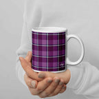 Purple and Trendy Pink Plaid Ceramic Mug - Scottish Squares