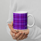 Electric Violet and Fuchsia Plaid Ceramic Mug - Scottish Squares
