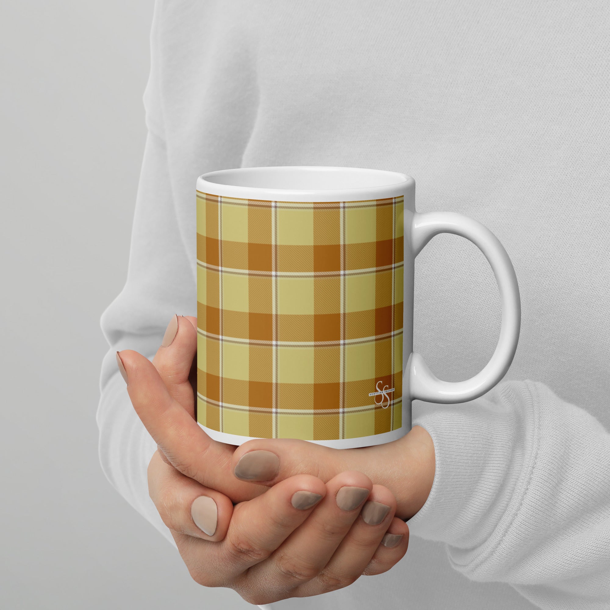 Zombie and Copper Plaid Ceramic Mug - Scottish Squares