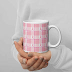Ceramic Mug Breast Cancer Awareness Plaid - Scottish Squares