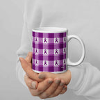 Ceramic Mug Pancreatic Cancer Awareness Plaid - Scottish Squares