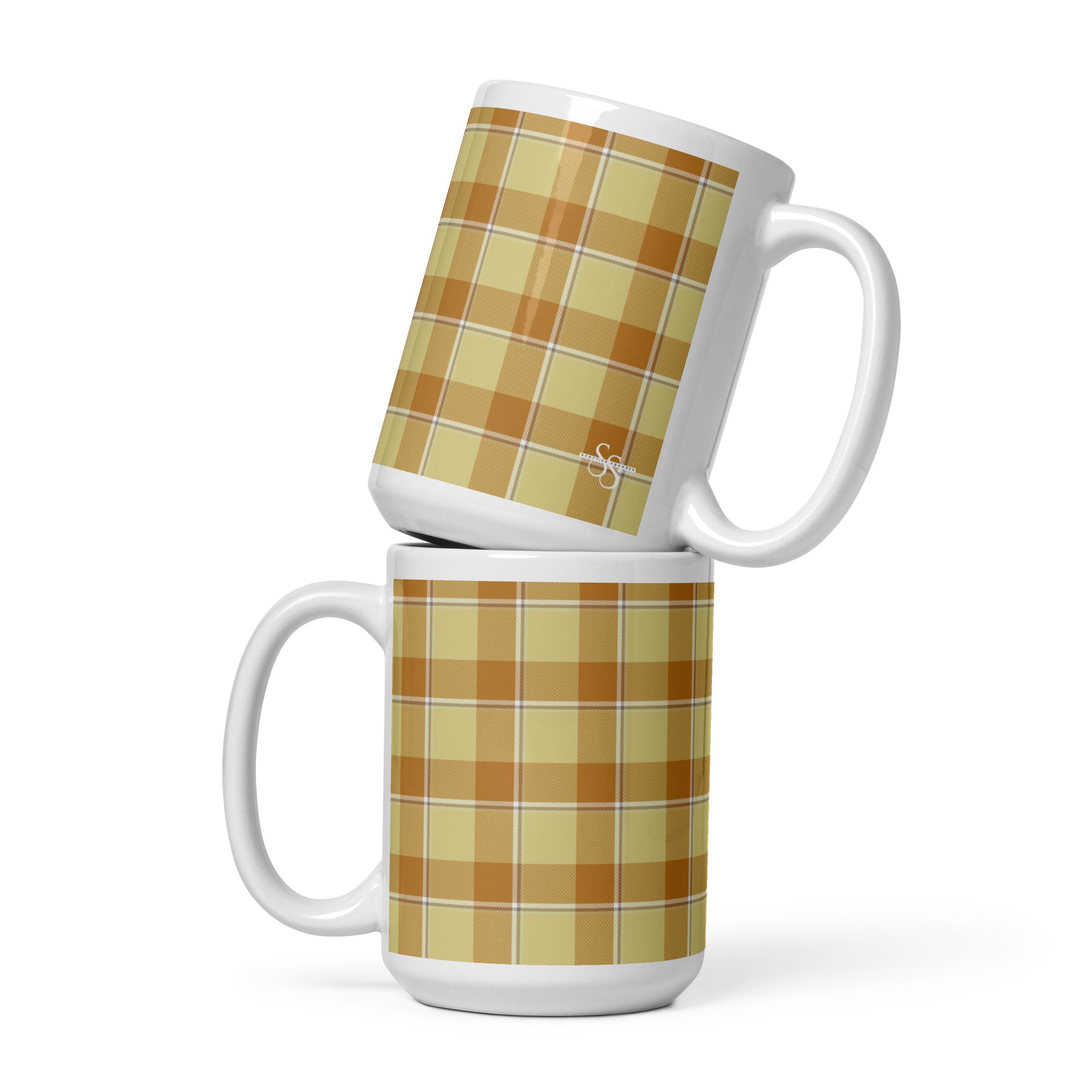 Zombie and Copper Plaid Ceramic Mug - Scottish Squares