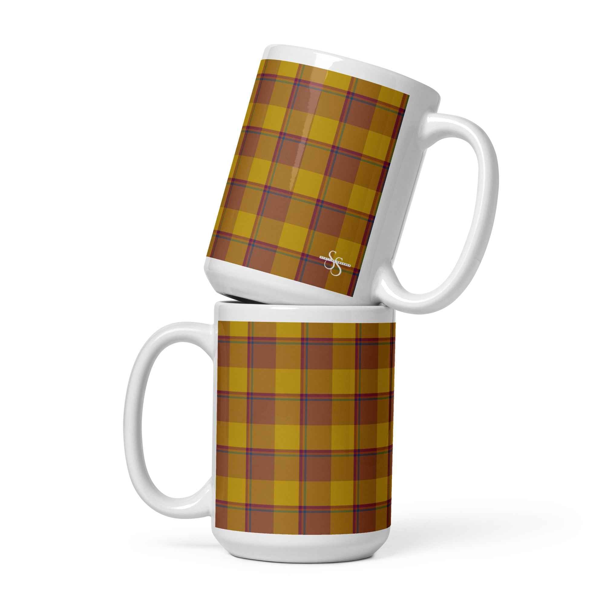 Potters Clay and Pizza Plaid Ceramic Mug - Scottish Squares