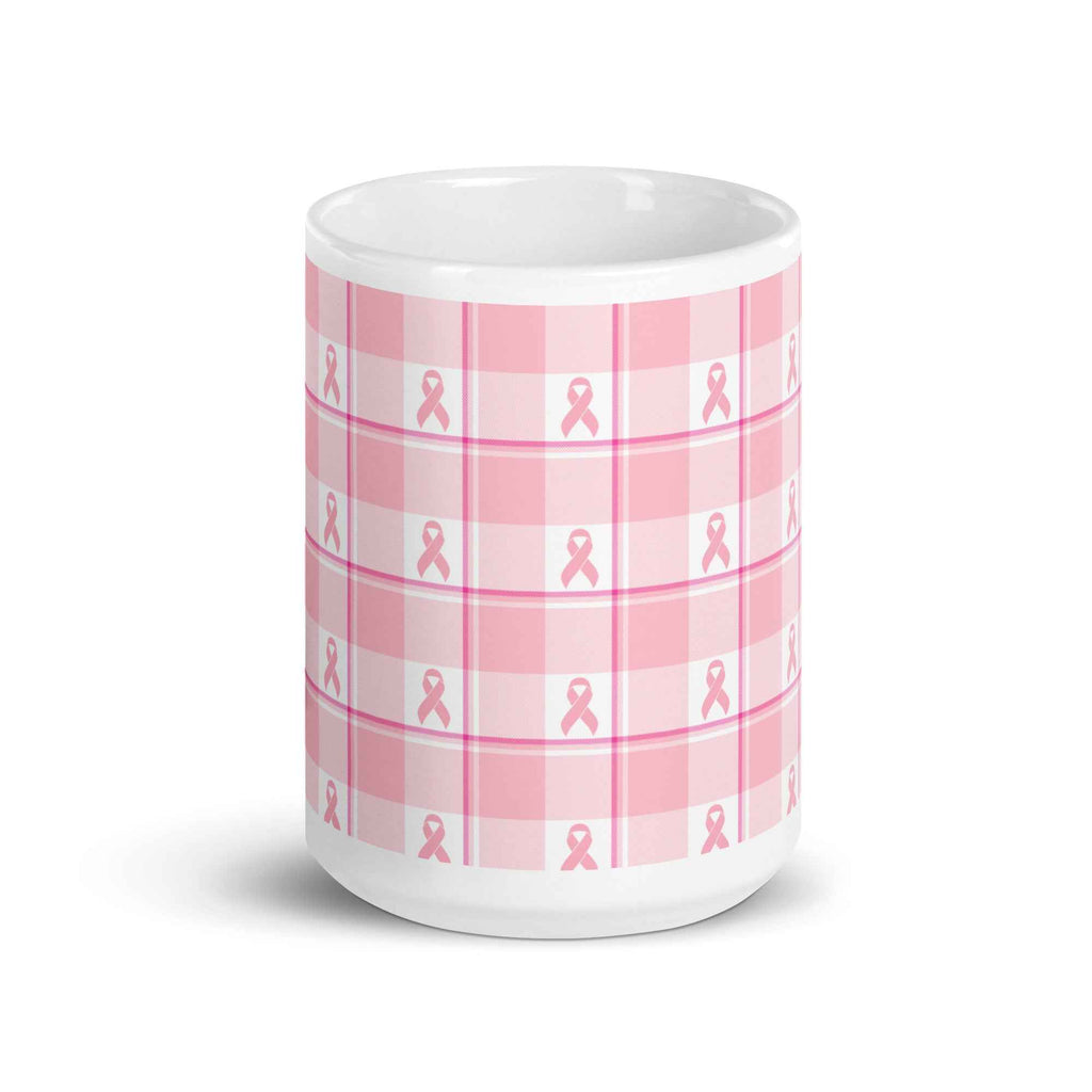 Ceramic Mug Breast Cancer Awareness Plaid - Scottish Squares