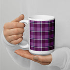 Purple and Trendy Pink Plaid Ceramic Mug - Scottish Squares