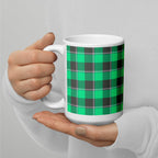 Spring Green and Finlandia Plaid Ceramic Mug - Scottish Squares