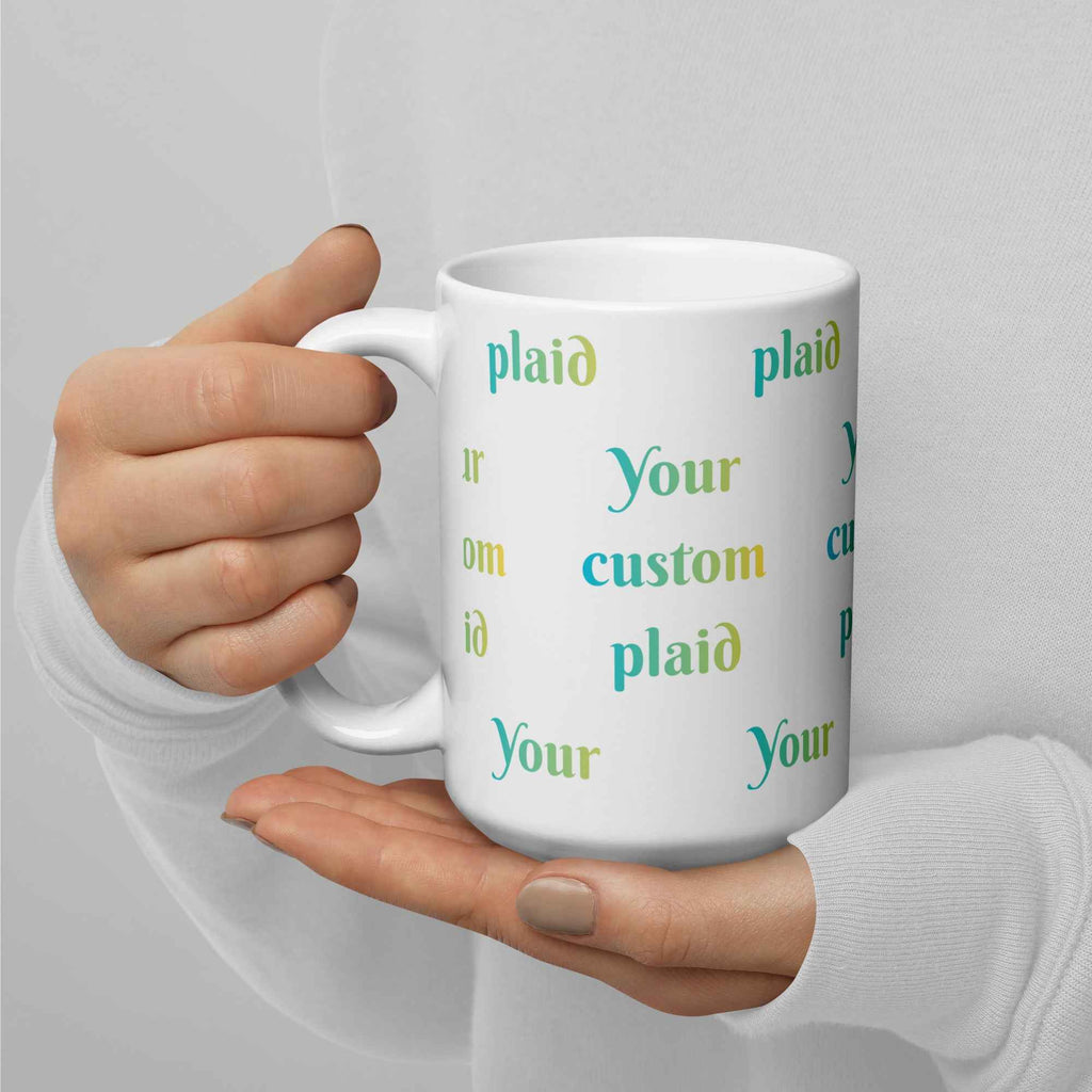 Ceramic Mug Your Own Birthday Plaid - Scottish Squares