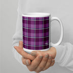 Purple and Trendy Pink Plaid Ceramic Mug - Scottish Squares