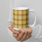 Zombie and Copper Plaid Ceramic Mug - Scottish Squares
