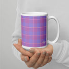 Viola and Dull Lavender Plaid Ceramic Mug - Scottish Squares