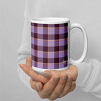 Light Wisteria and Livid Brown Plaid Ceramic Mug - Scottish Squares
