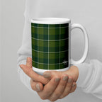 Woodland and Evergreen Plaid Ceramic Mug - Scottish Squares