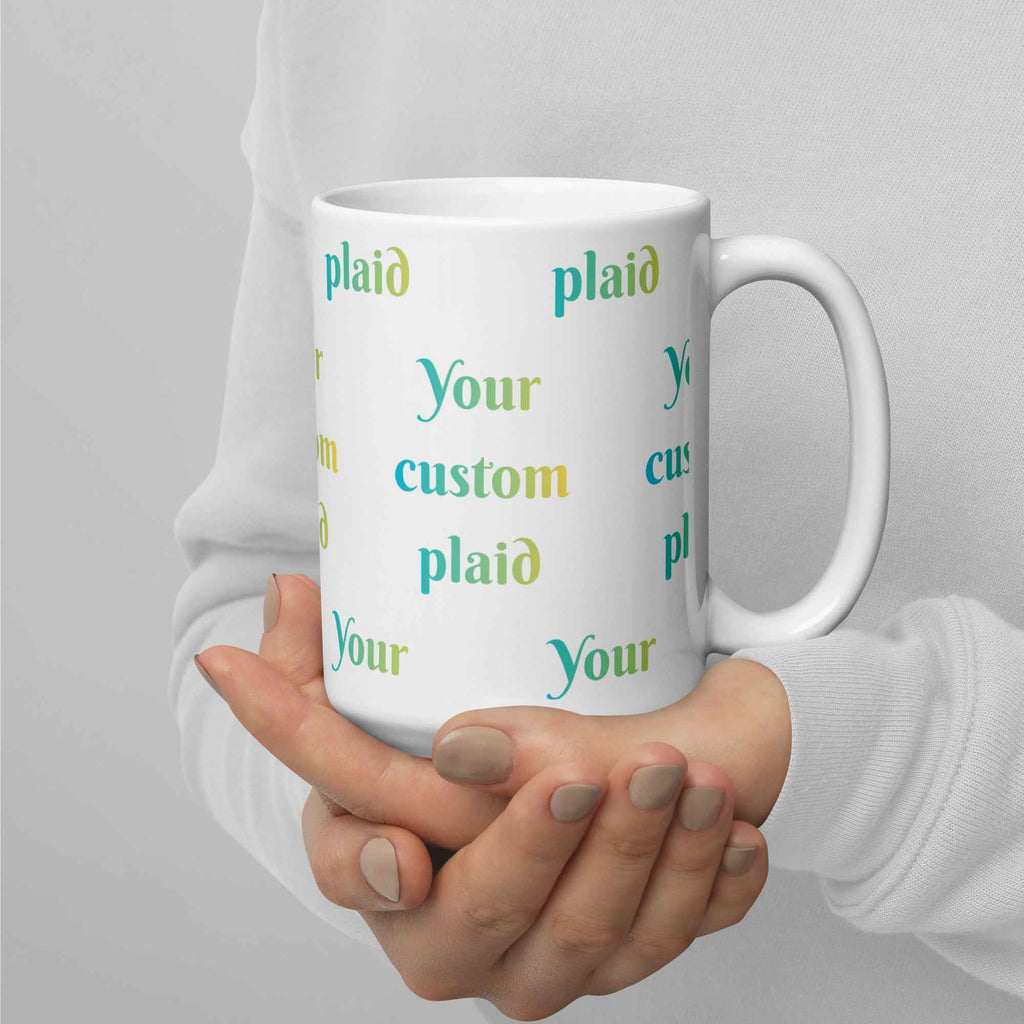 Ceramic Mug Your Own Birthday Plaid - Scottish Squares