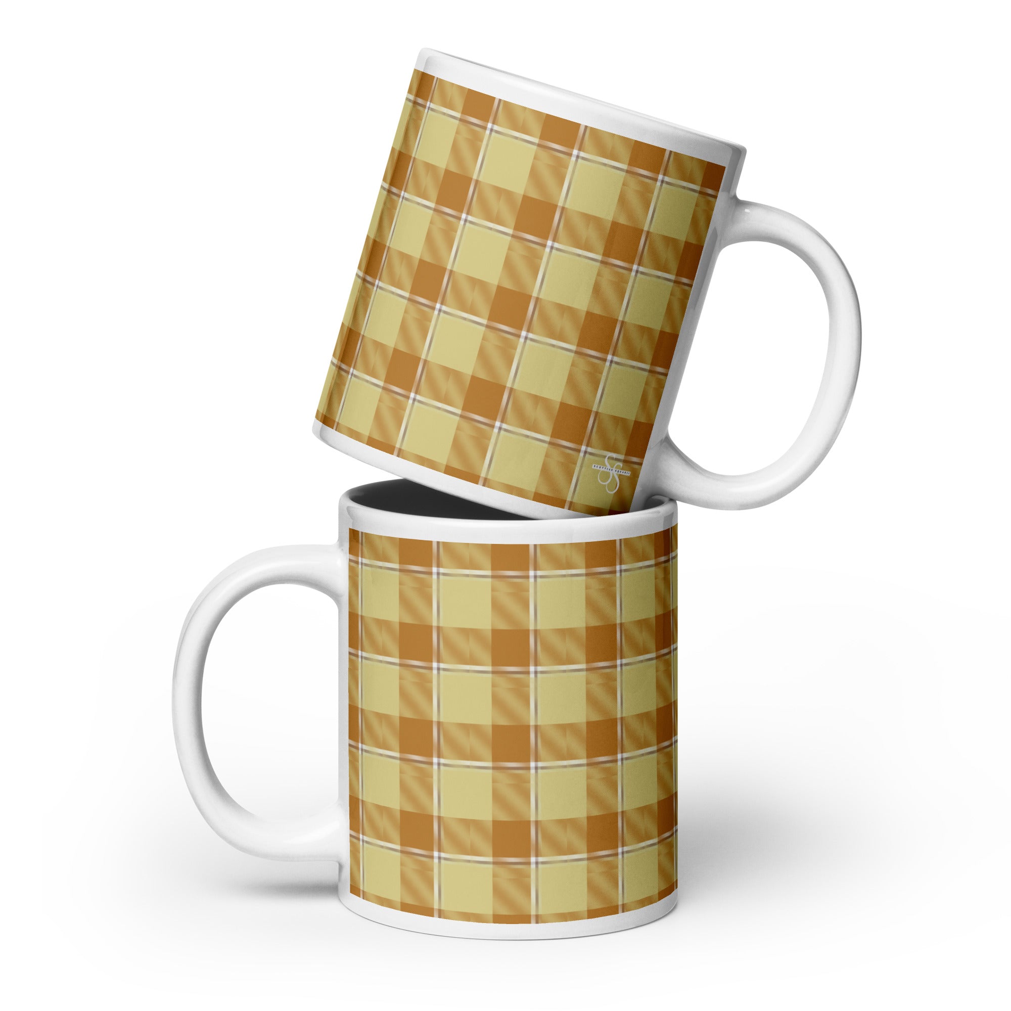 Zombie and Copper Plaid Ceramic Mug - Scottish Squares