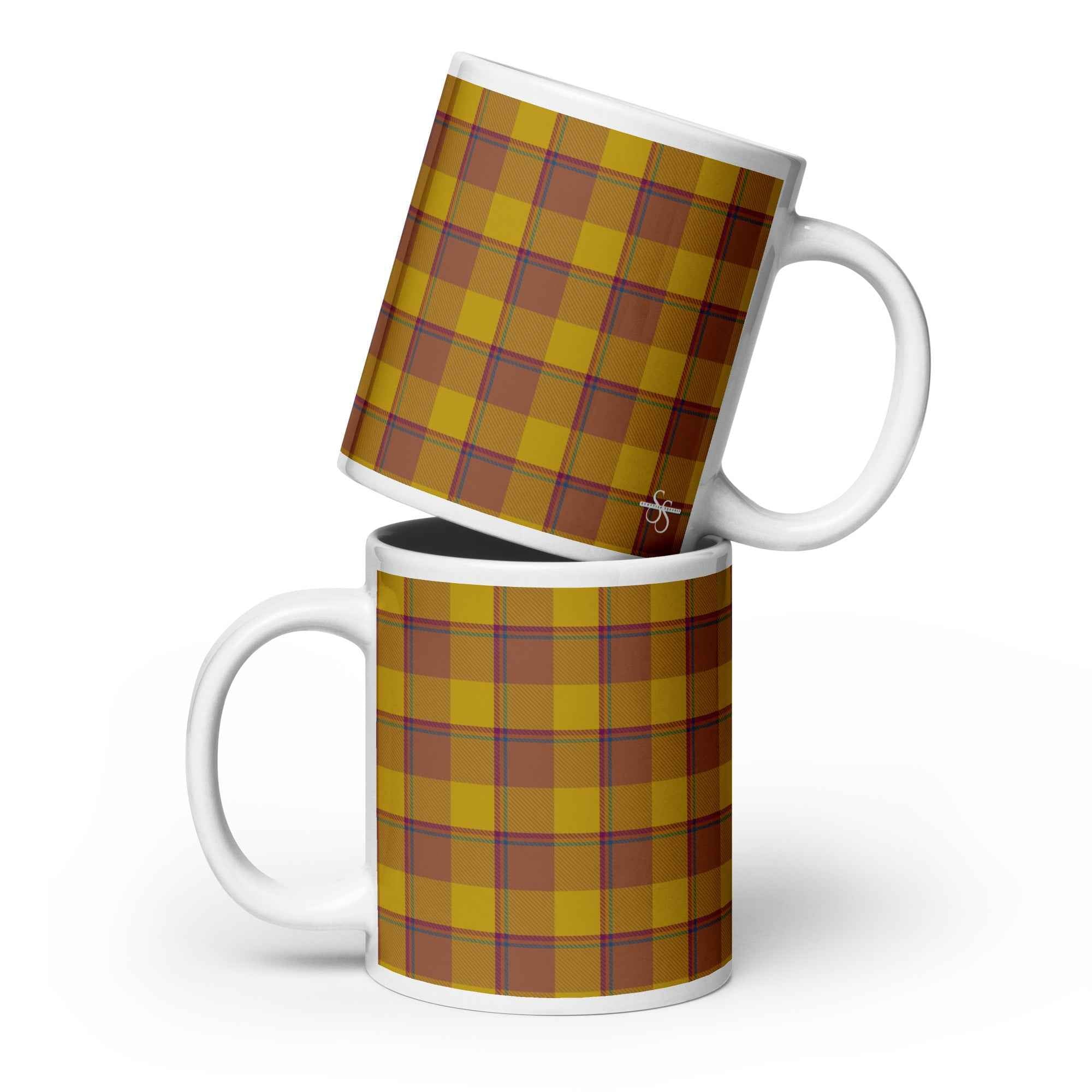 Potters Clay and Pizza Plaid Ceramic Mug - Scottish Squares
