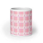 Ceramic Mug Breast Cancer Awareness Plaid - Scottish Squares