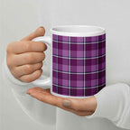 Purple and Trendy Pink Plaid Ceramic Mug - Scottish Squares