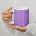Viola and Dull Lavender Plaid Ceramic Mug - Scottish Squares