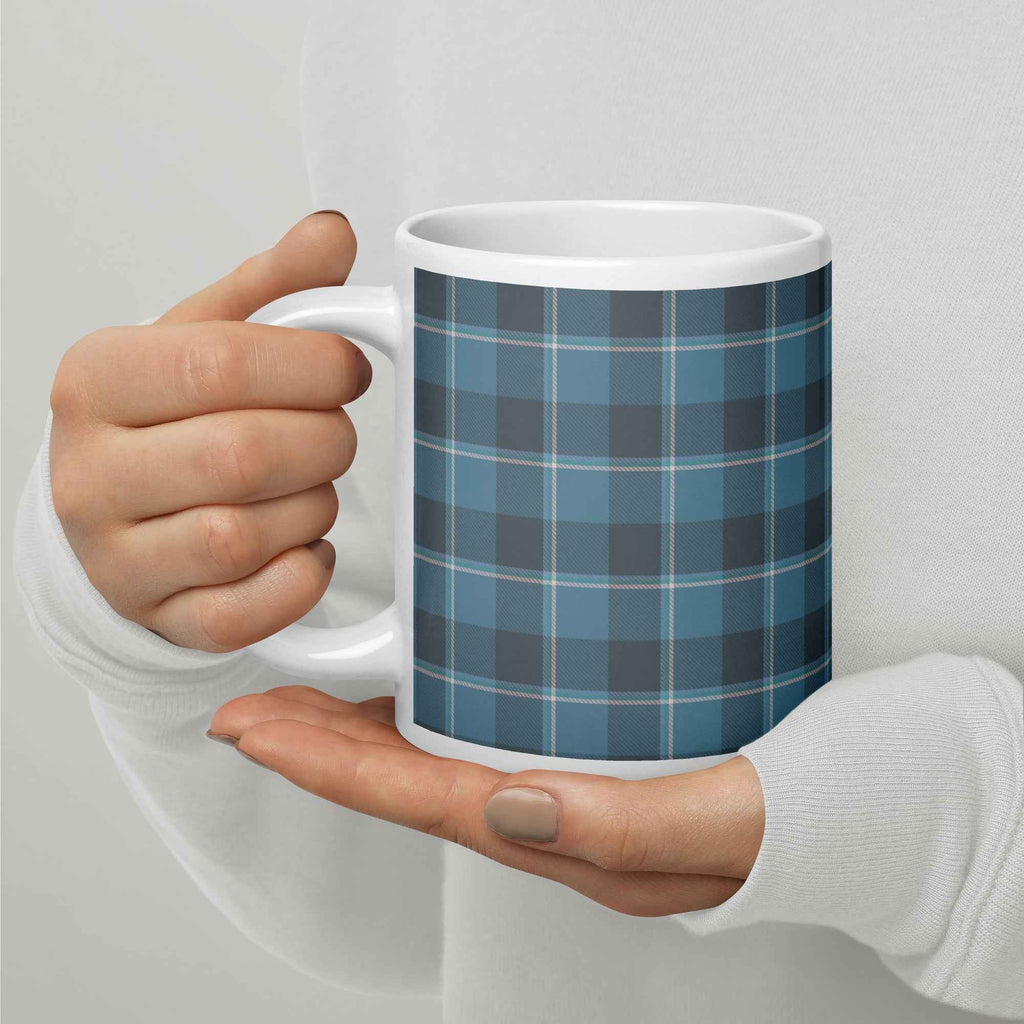 Hoki and Shuttle Gray Plaid Ceramic Mug - Scottish Squares