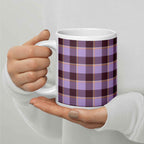 Light Wisteria and Livid Brown Plaid Ceramic Mug - Scottish Squares