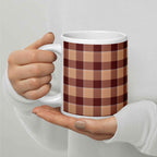 Whiskey and Livid Brown Plaid Ceramic Mug - Scottish Squares
