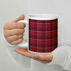 Old Brick and Cab Sav Plaid Ceramic Mug - Scottish Squares