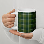 Woodland and Evergreen Plaid Ceramic Mug - Scottish Squares