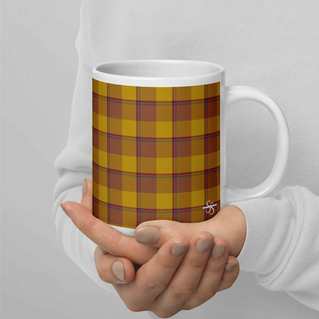 Potters Clay and Pizza Plaid Ceramic Mug - Scottish Squares