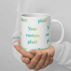 Ceramic Mug Your Own Birthday Plaid - Scottish Squares