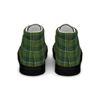 Women’s High Top Canvas Shoes Woodland and Evergreen Plaid - Scottish Squares