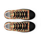 Women’s High Top Canvas Shoes Claystone and Morning Mist Plaid - Scottish Squares