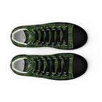 Women’s High Top Canvas Shoes Woodland and Evergreen Plaid - Scottish Squares