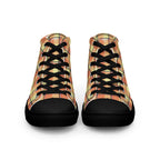 Women’s High Top Canvas Shoes Claystone and Morning Mist Plaid - Scottish Squares