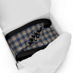 Women’s High Top Canvas Shoes Cello and Donkey Brown Plaid - Scottish Squares