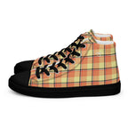 Women’s High Top Canvas Shoes Claystone and Morning Mist Plaid - Scottish Squares