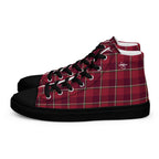 Women’s High Top Canvas Shoes Old Brick and Cab Sav Plaid - Scottish Squares