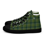Women’s High Top Canvas Shoes Woodland and Evergreen Plaid - Scottish Squares