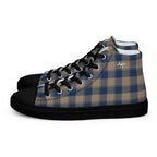 Women’s High Top Canvas Shoes Cello and Donkey Brown Plaid - Scottish Squares