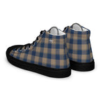 Women’s High Top Canvas Shoes Cello and Donkey Brown Plaid - Scottish Squares