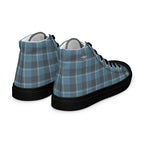Women’s High Top Canvas Shoes Hoki and Shuttle Gray Plaid - Scottish Squares