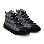 Women’s High Top Canvas Shoes Cello and Donkey Brown Plaid - Scottish Squares