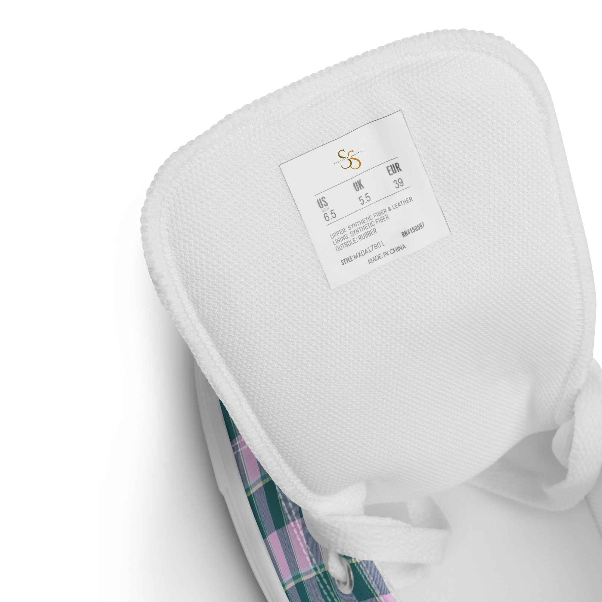 Women’s High Top Canvas Shoes Ming and Melanie Plaid - Scottish Squares