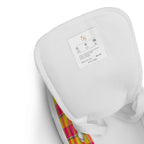 Women’s High Top Canvas Shoes Corn and Razzmatazz Plaid - Scottish Squares