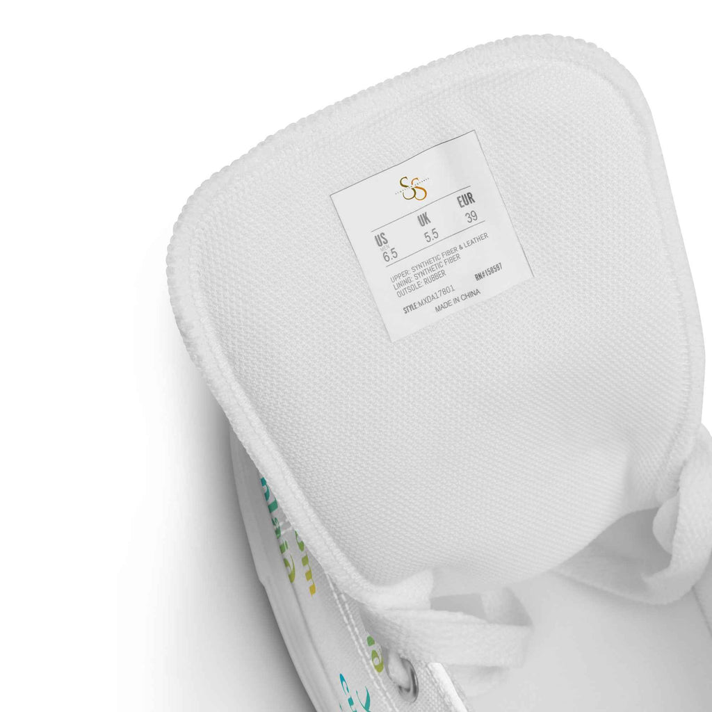 Women’s High Top Canvas Shoes Your Own Birthday Plaid - Scottish Squares