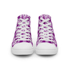 Women’s High Top Canvas Shoes Pancreatic Cancer Awareness Plaid - Scottish Squares